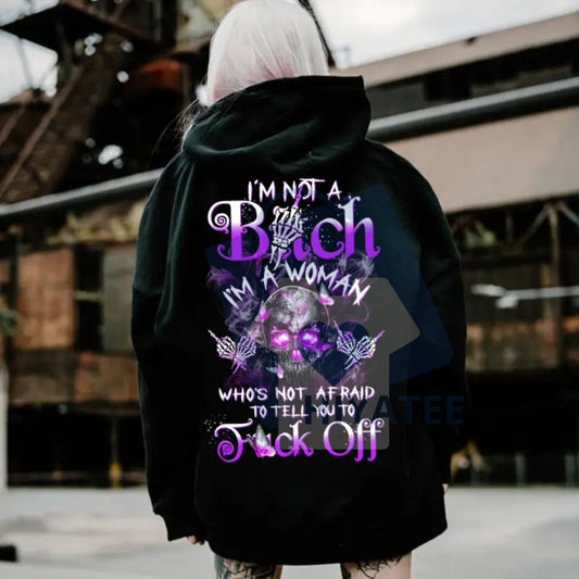 "I'm A Woman Who's Not Afraid To Tell You To F Off" Shirt – Bold Sarcastic Slogan Tee, Feminist Empowerment Top, Witty Gift for Her - Hiyatee