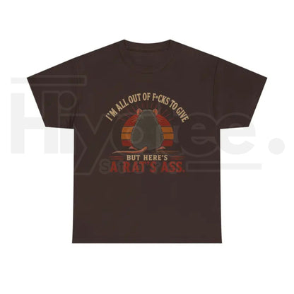 I'm All Out of F*cks to Give Rat T-Shirt – Funny Vintage Rat Graphic Tee - Hiyatee