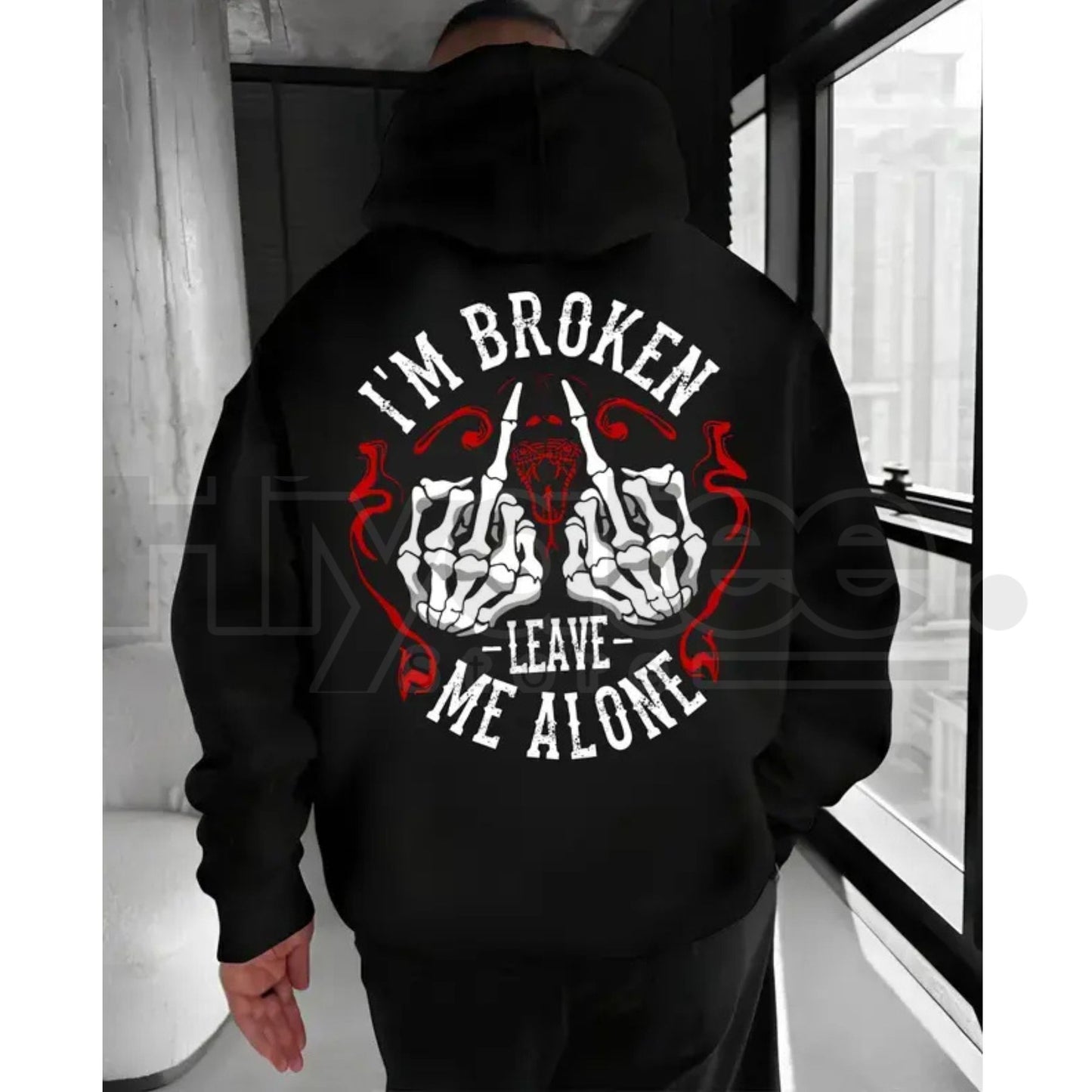 "I’m Broken Leave Me Alone" Hoodie - Hiyatee