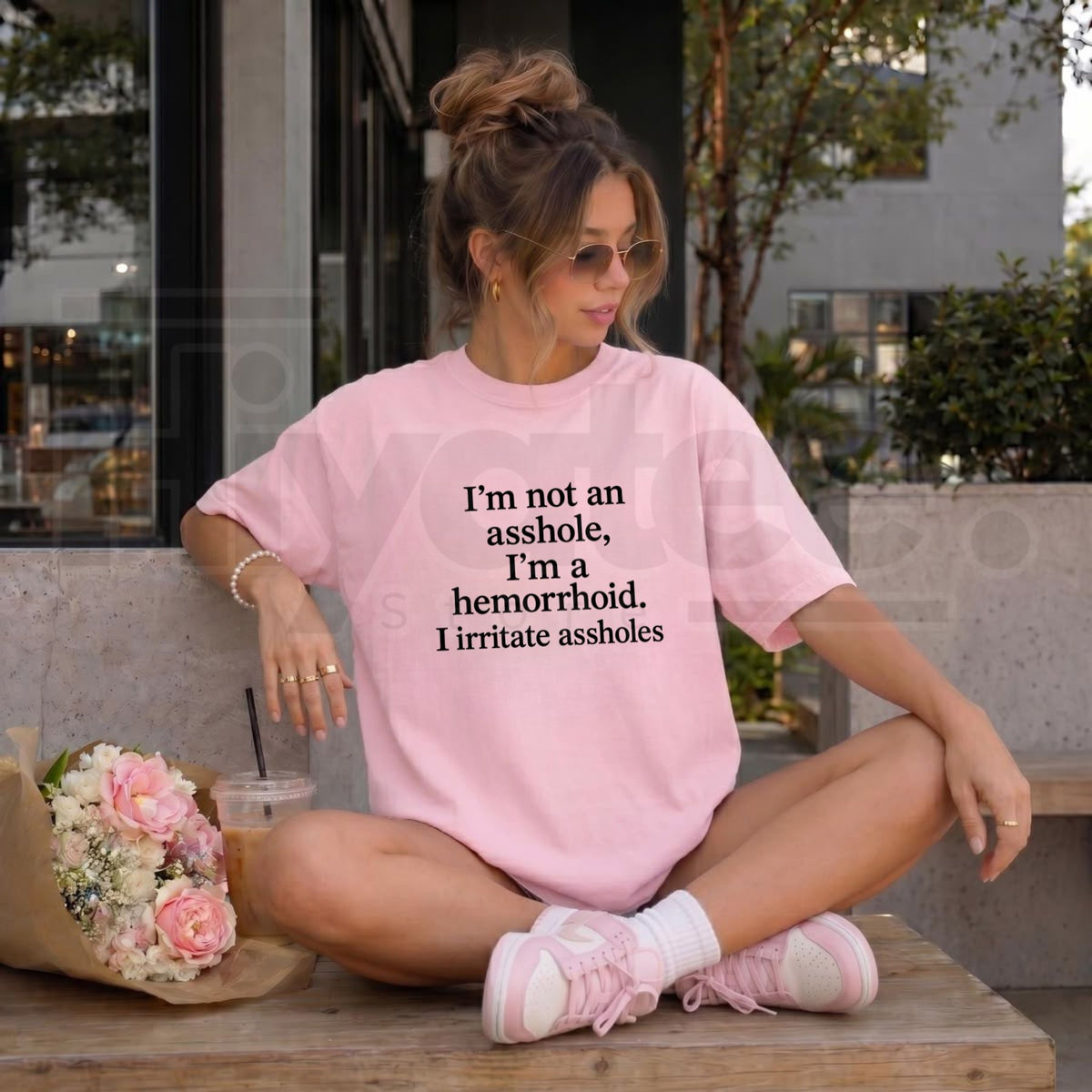 I'm Not An Asshole I'm A Hemorrhoid T-Shirt – Funny Sarcastic Adult Humor Tee - Hiyatee