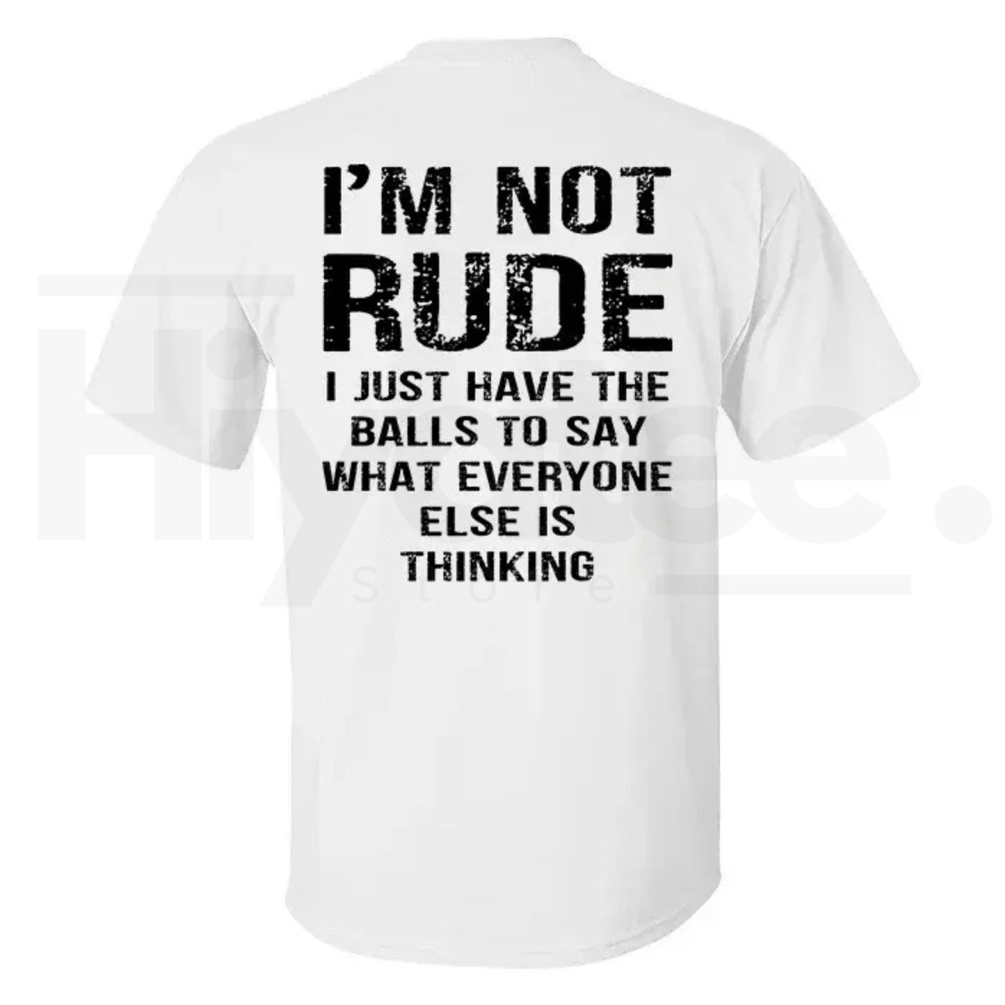 "I'm Not Rude" Funny Sarcasm T-Shirt – Premium Cotton Basic Crewneck - Hiyatee