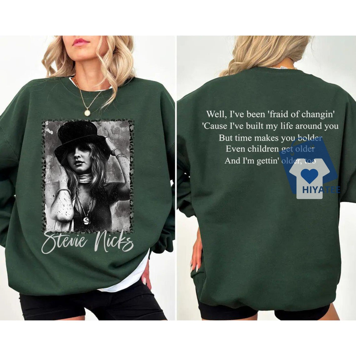 "I've Been Afraid of Changing" Stevie Nicks Landslide Shirt – Two-Sided Classic Rock Sweatshirt for Fans-Hiyatee