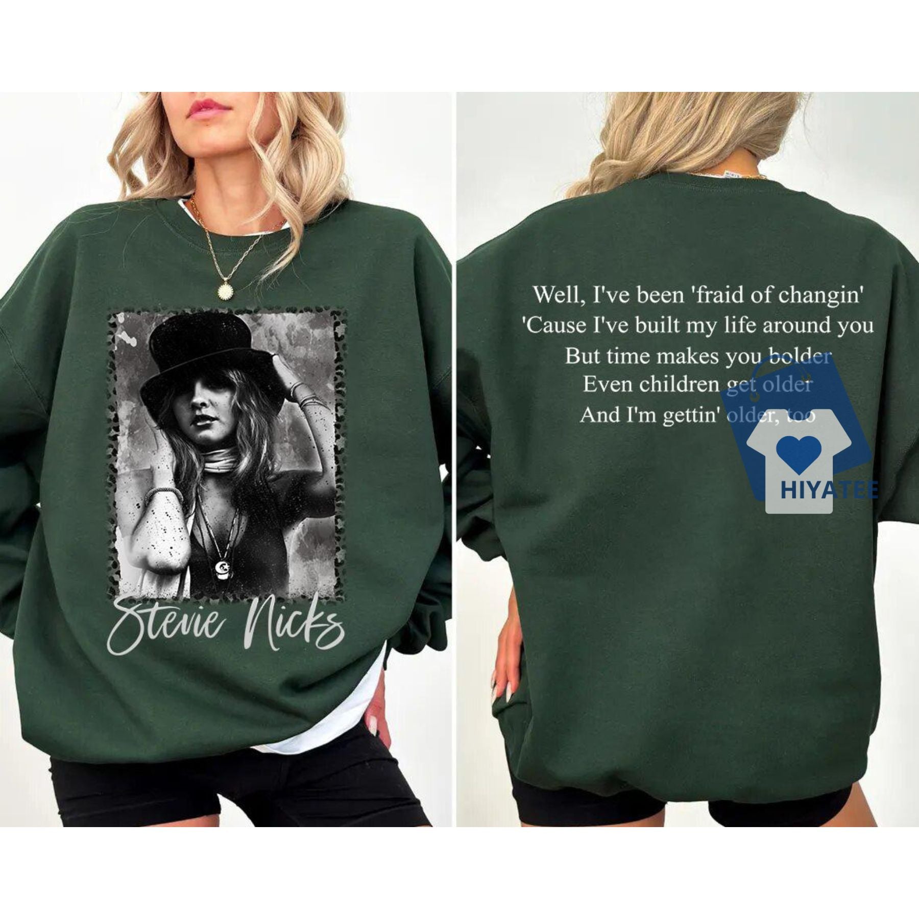 "I've Been Afraid of Changing" Stevie Nicks Landslide Shirt – Two-Sided Classic Rock Sweatshirt for Fans-Hiyatee