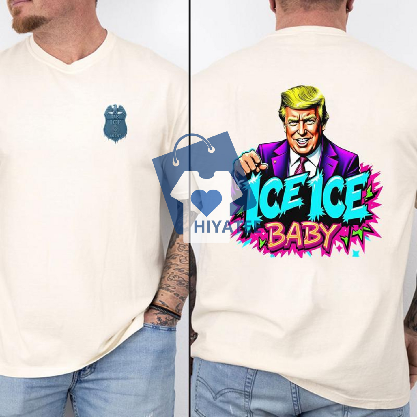 Ice Ice Baby Trump Shirt – Funny Political Meme Tee, Unisex Trending Graphic T-Shirt - Hiyatee