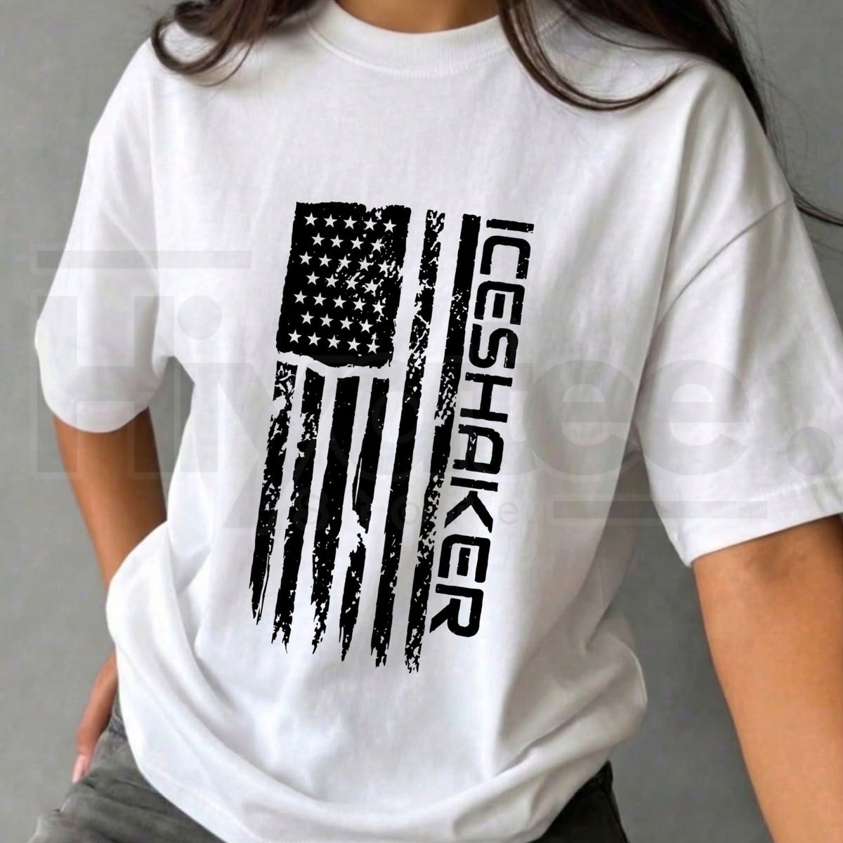 Ice Shaker Tattered Flag Limited Edition T-Shirt – American Patriotic Graphic Tee - Hiyatee