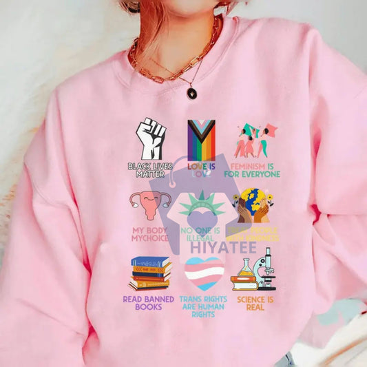 Idaho Teacher Everyone is Welcome Here Sweatshirt – Inclusion Equality Protest Crewneck, Unisex Warm Winter Top - Hiyatee