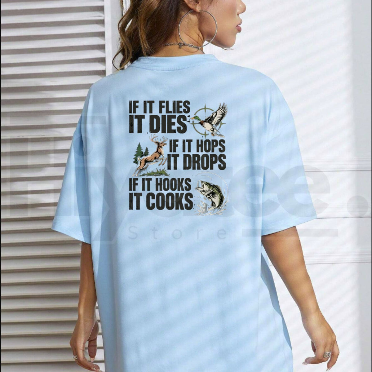 If It Flies It Dies T-Shirt – Funny Hunting Graphic Tee. - Hiyatee
