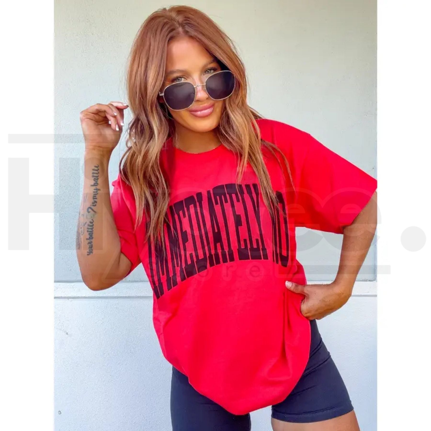 Immediately No T-Shirt – Minimalist Word Graphic Tee, Casual Modern Streetwear Unisex Shirt - Hiyatee