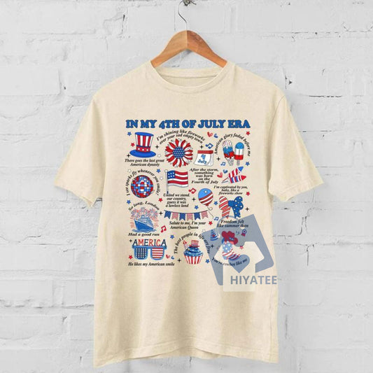In My 4th of July Era T-Shirt – Vintage Independence Day Family Outfit Tee-Hiyatee