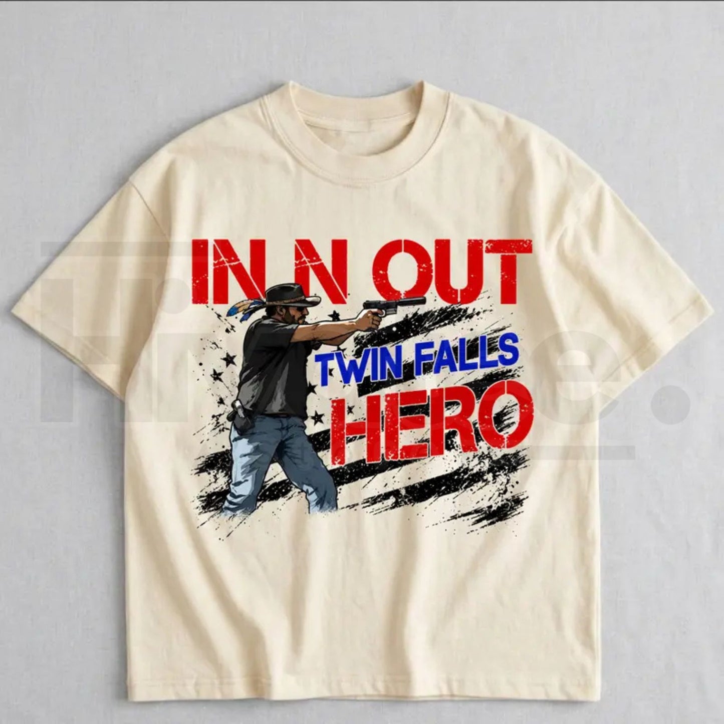 In N Out Twin Falls Hero Graphic Shirt – Gift for Fast Food Fans - Hiyatee