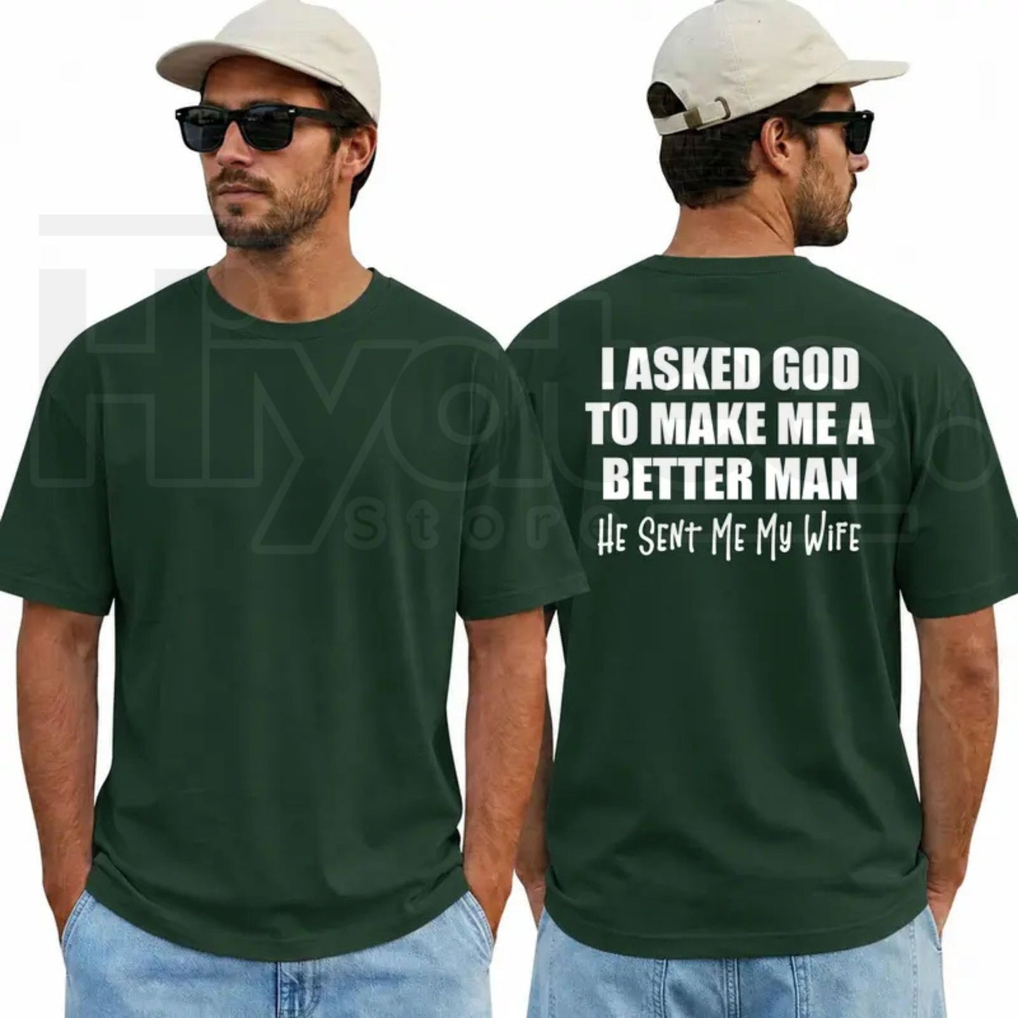 Inspirational Faith Christian Graphic Tee – Short Sleeve Printed Shirt, Meaningful Daily Casual Cotton Menswear Gift for Husband - Hiyatee