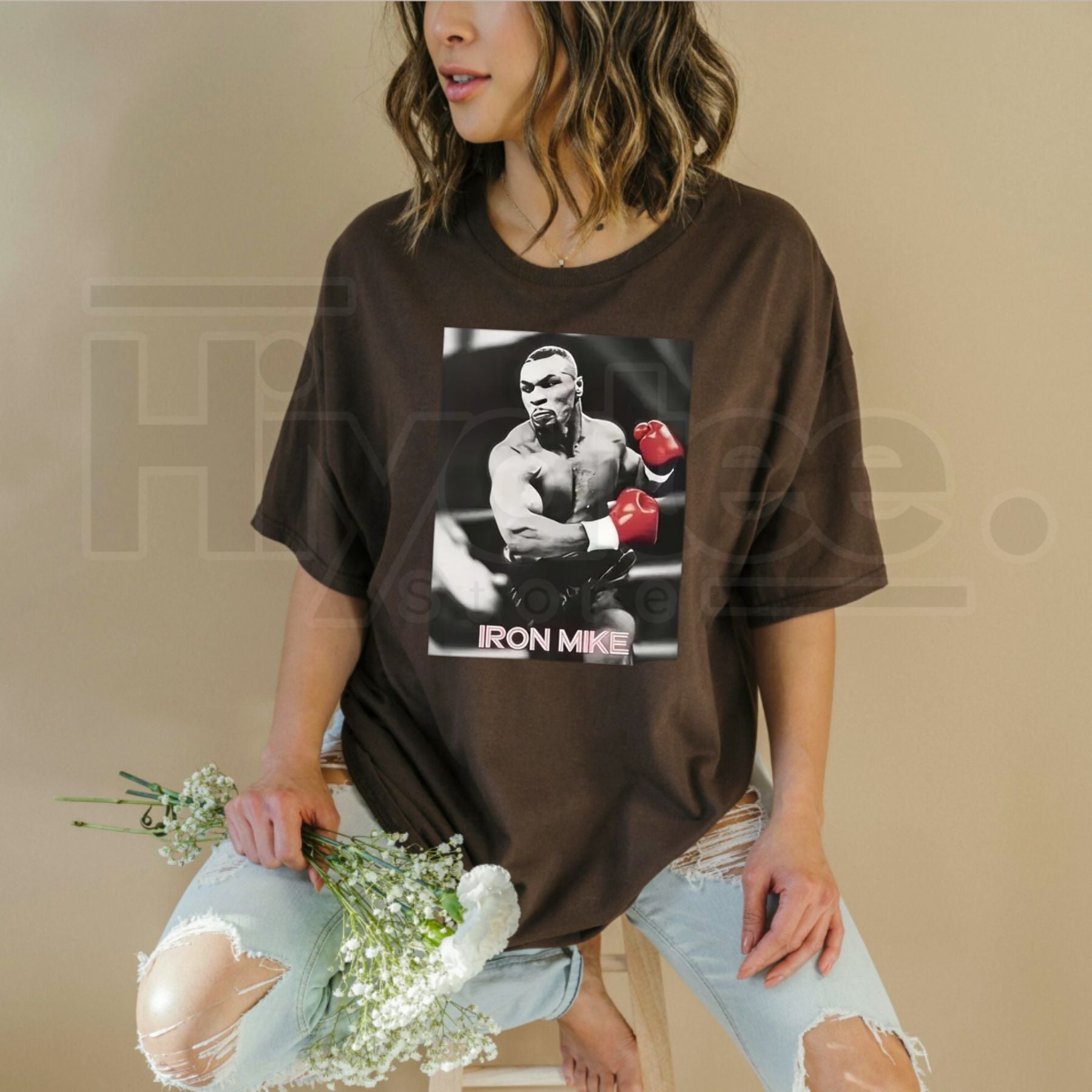 "Iron Mike" – Vintage Autographed Boxing Graphic Top - Hiyatee