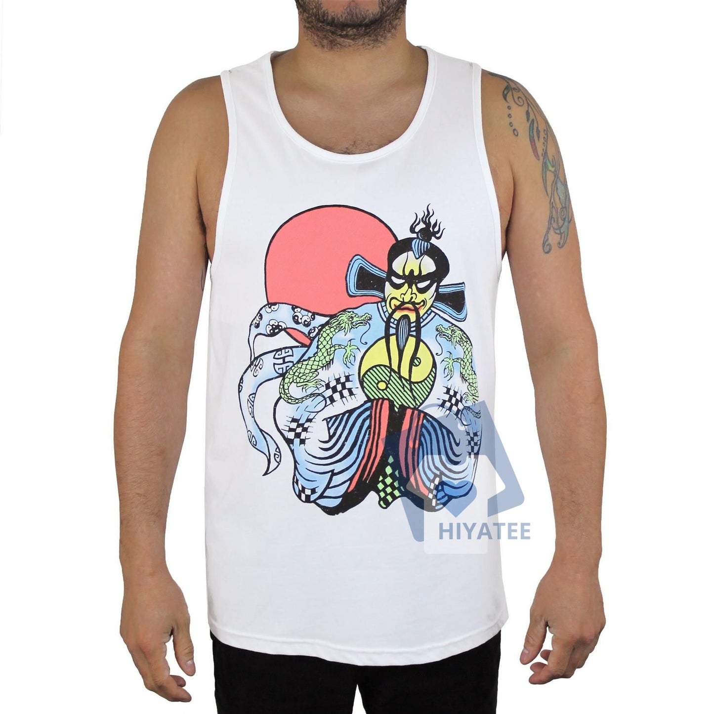 Jack Burton Fu Manchu Tank Top – Big Trouble in Little China Movie-Inspired Shirt-Hiyatee