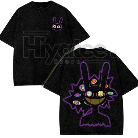 Jax v3 The Amazing Digital Circus Washed Tee – Classic Regular Fit, Simple Seamless Apparel - Hiyatee