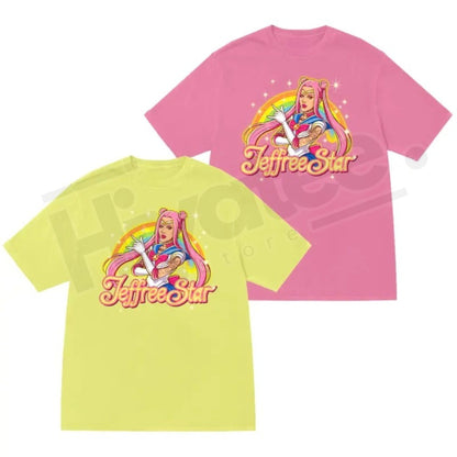 Jeffree Star Anime Graphic Tee – Limited Edition Kawaii Pink Aesthetic T-Shirt - Hiyatee