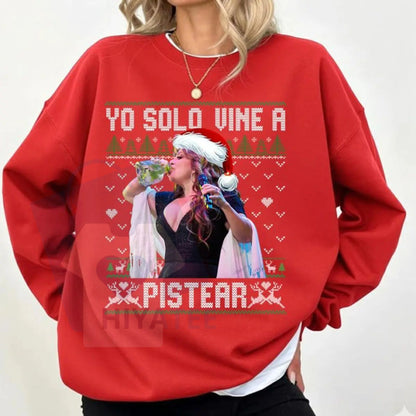 Jenni Rivera Yo Solo Vine A Pistear Sweatshirt: Funny Holiday Party Drinking Hoodie, Unisex Sweater Pullover Tee, Christmas Gift For Him & Her - Hiyatee