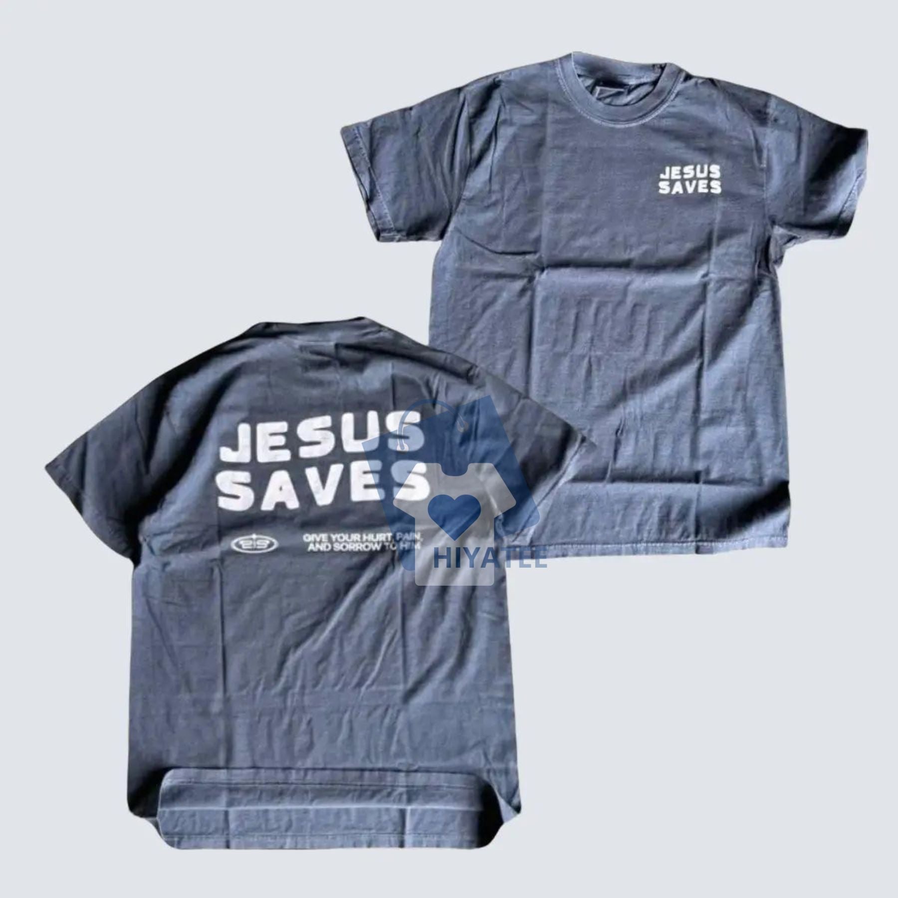 Jesus Saves Shirt – 2-Sided Unisex Cotton Faith Tee-Hiyatee