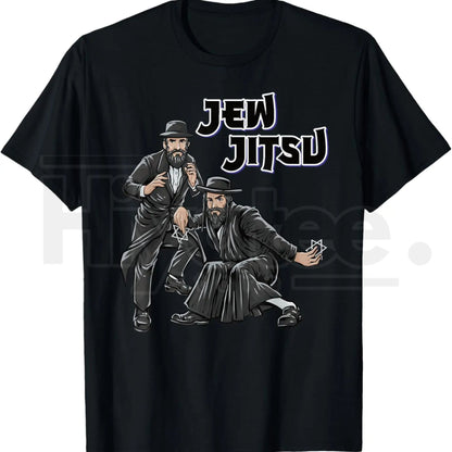 "Jew Jitsu" Rabbi Horah Dance Classic T-Shirt – 100% Cotton Hanukkah Clothing - Hiyatee
