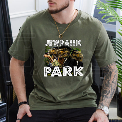 Jewrassic Park Funny Graphic T-Shirt - Hiyatee