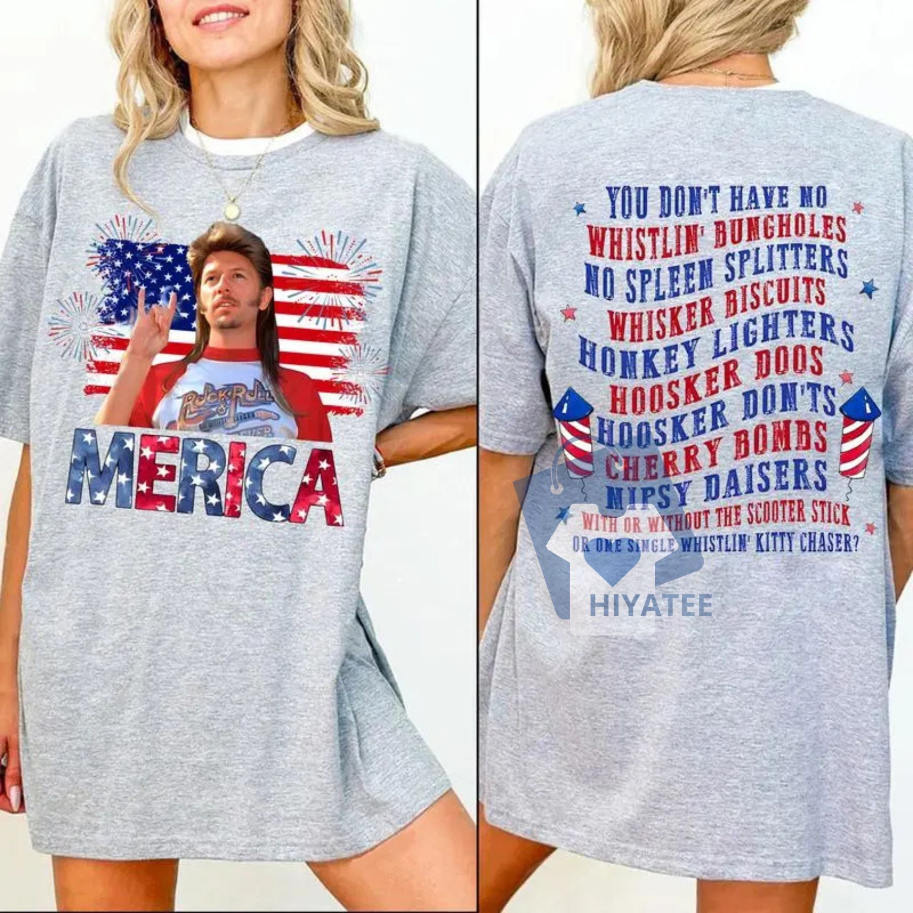 Joe Dirt ’Merica Tour – Funny 4th of July T-Shirt-Hiyatee