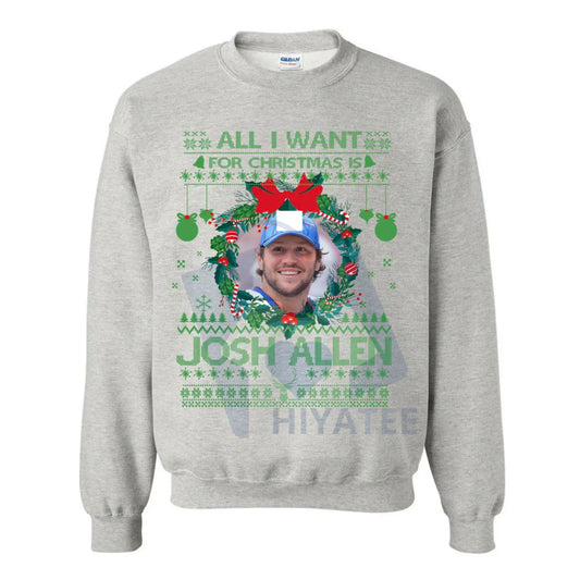 Josh Allen Shirt #17: Buffalo City Football Vintage Sweatshirt, Game Day Pullover, Gift Idea for Football Lovers - Hiyatee