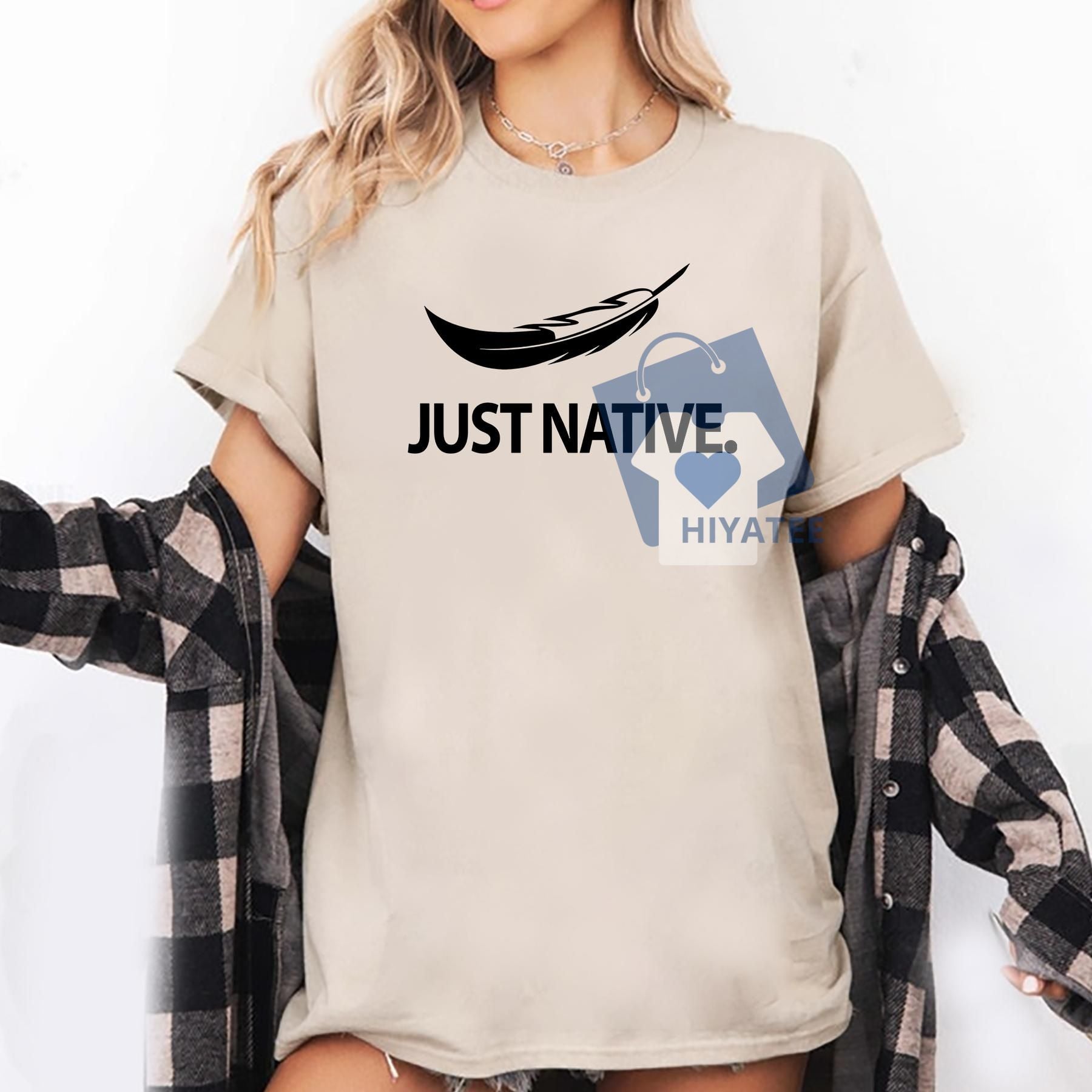 Just Native T-Shirt – Minimalist Native American Pride Tee-Hiyatee