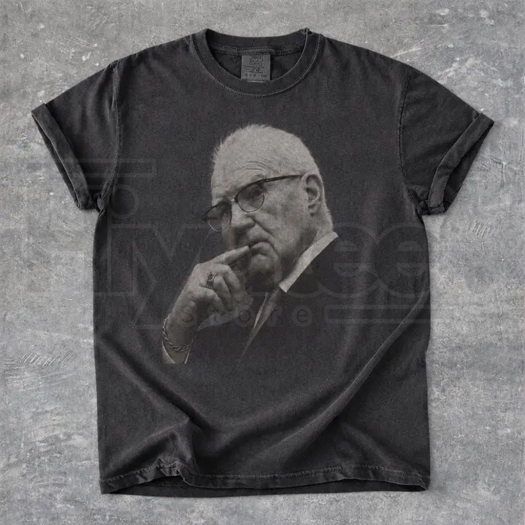 Kevin Reddington Portrait T-Shirt – Vintage Elderly Man Photo Tee - Hiyatee