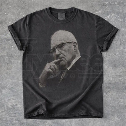 Kevin Reddington Portrait T-Shirt – Vintage Elderly Man Photo Tee - Hiyatee