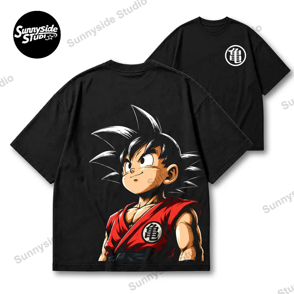 "GAZE" Series Anime 90s Graphic Tee – Retro Anime US Regular Fit Streetwear T-Shirt