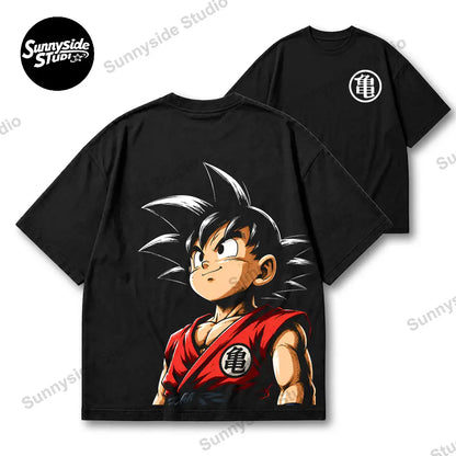 "GAZE" Series Anime 90s Graphic Tee – Retro Anime US Regular Fit Streetwear T-Shirt
