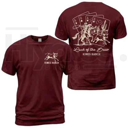 Kimes Ranch Luck Of The Draw T-Shirt – Western Rodeo Graphic Tee - Hiyatee