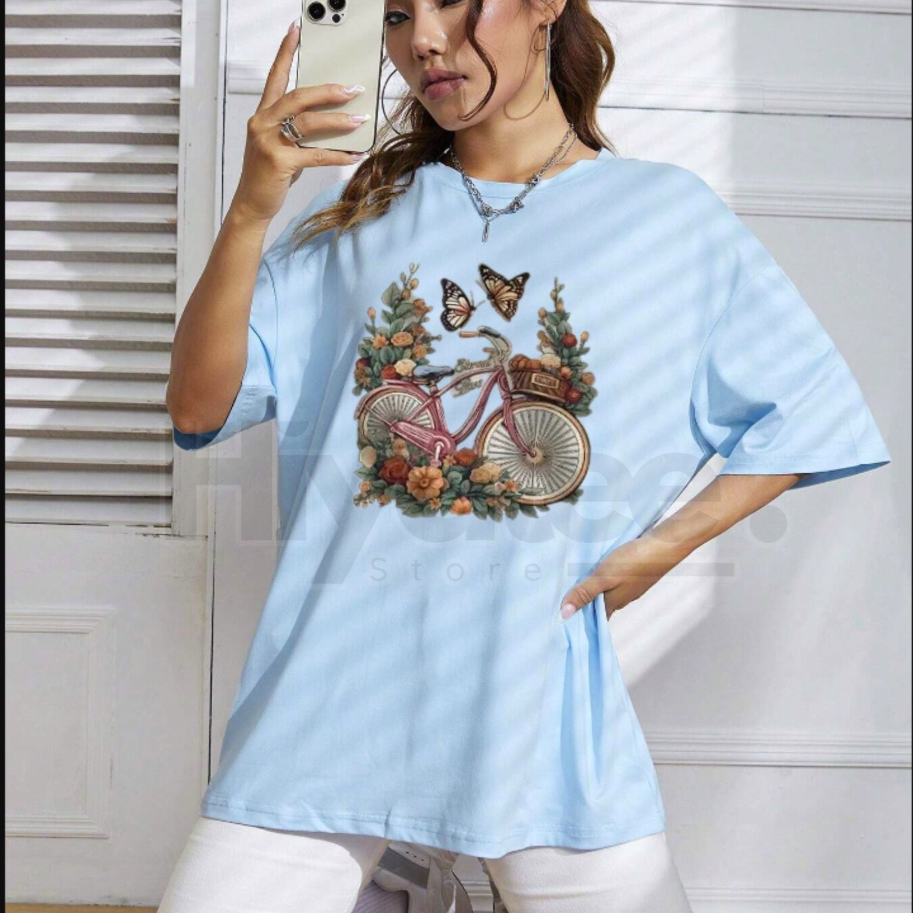 Korean Style Oversized Graphic T-Shirt – Simple Printed Cotton Streetwear Top - Hiyatee