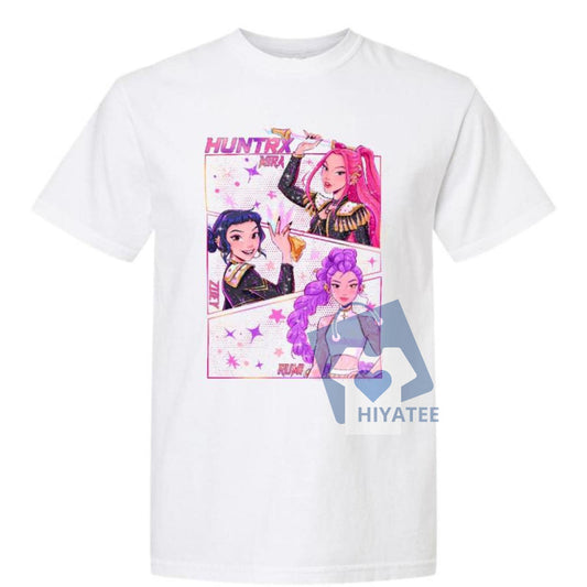 Kpop Demon Hunters Jinu Graphic Tee – Huntrix Manga-Inspired Youth T-Shirt for Men, Women & Kids | Saja Girls Kpop Fan Shirt-Hiyatee