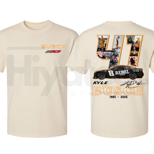 Kyle Busch Rowdy Racing Tribute T-Shirt – Vintage NASCAR Legend Graphic Tee - Hiyatee