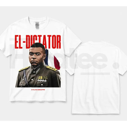Kylian Graphic T-Shirt – Vintage France Soccer Streetwear El Dictator Tee - Hiyatee