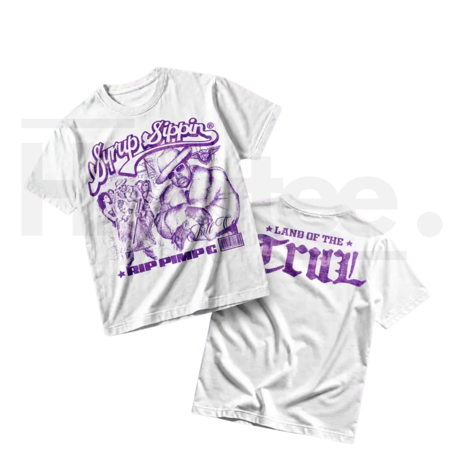 LOCALSAINT Pimp C Heavy Cotton T-Shirt – Houston Texas Skull Cowboy Tee - Hiyatee
