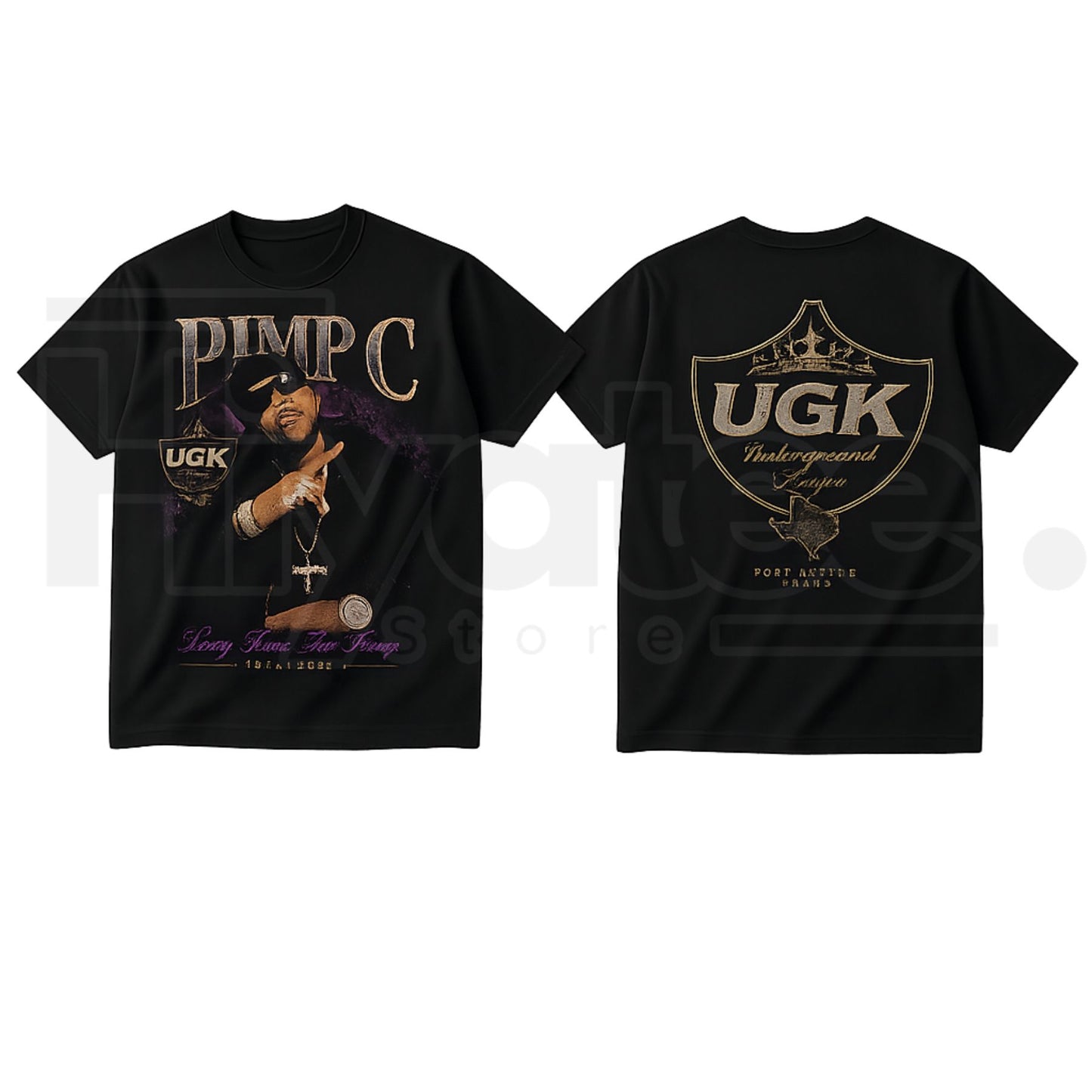LOCALSAINT Pimp C Long Live The Pimp Heavy Cotton Tee – UGK Houston Rap Streetwear - Hiyatee