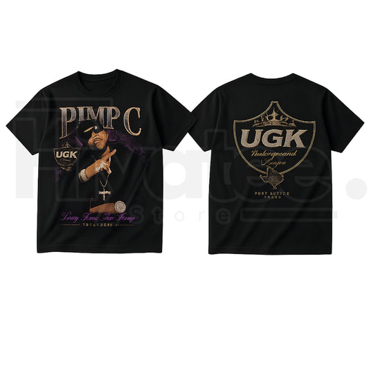 LOCALSAINT Pimp C Long Live The Pimp Heavy Cotton Tee – UGK Houston Rap Streetwear - Hiyatee