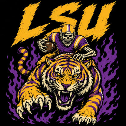 Vintage College Football Skull Sweatshirt – Spooky All Teams 90s Game Day Graphic Crewneck Pullover