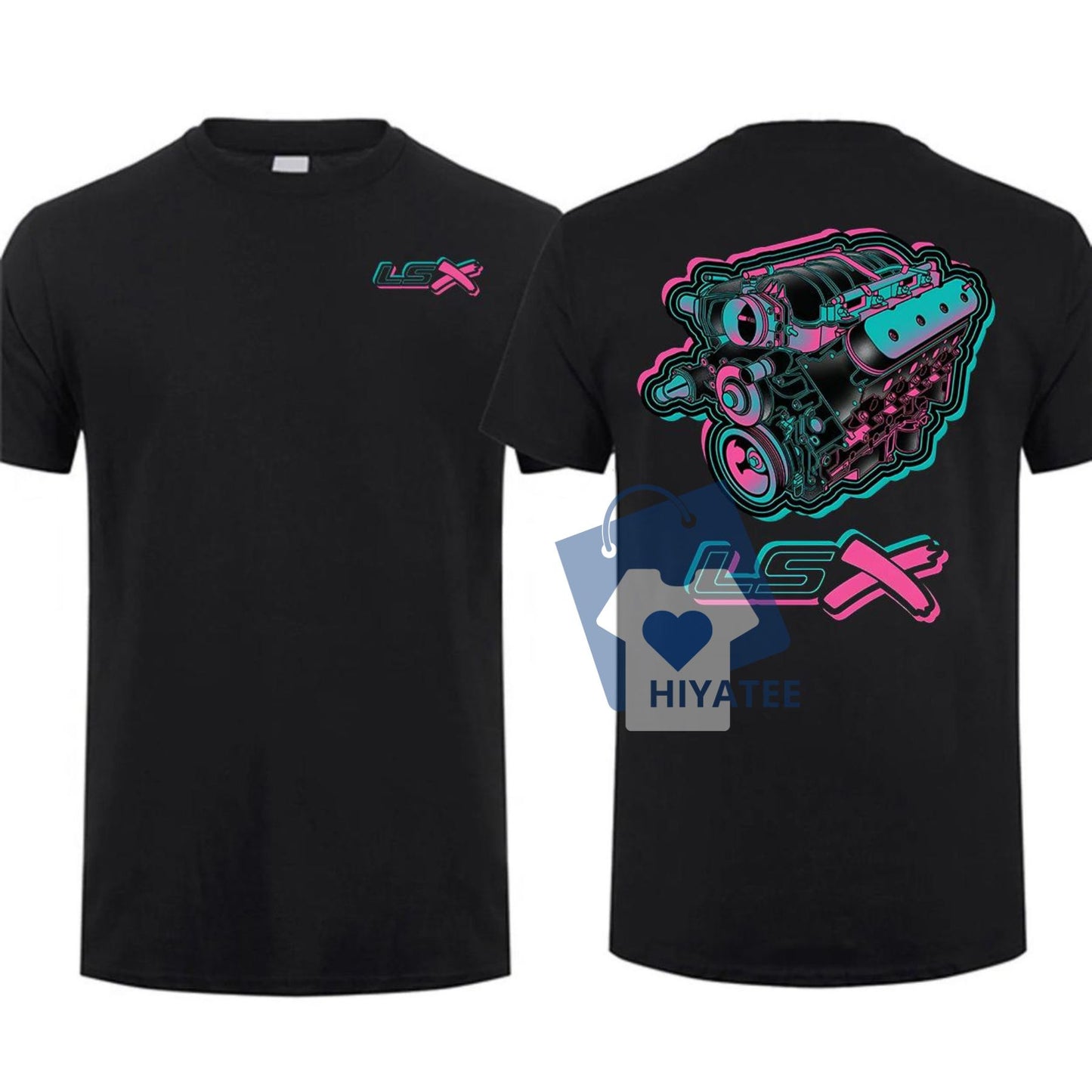 LSX Swap Engines Shirt – 2-Sided Chevy Car Parts Tee-Hiyatee