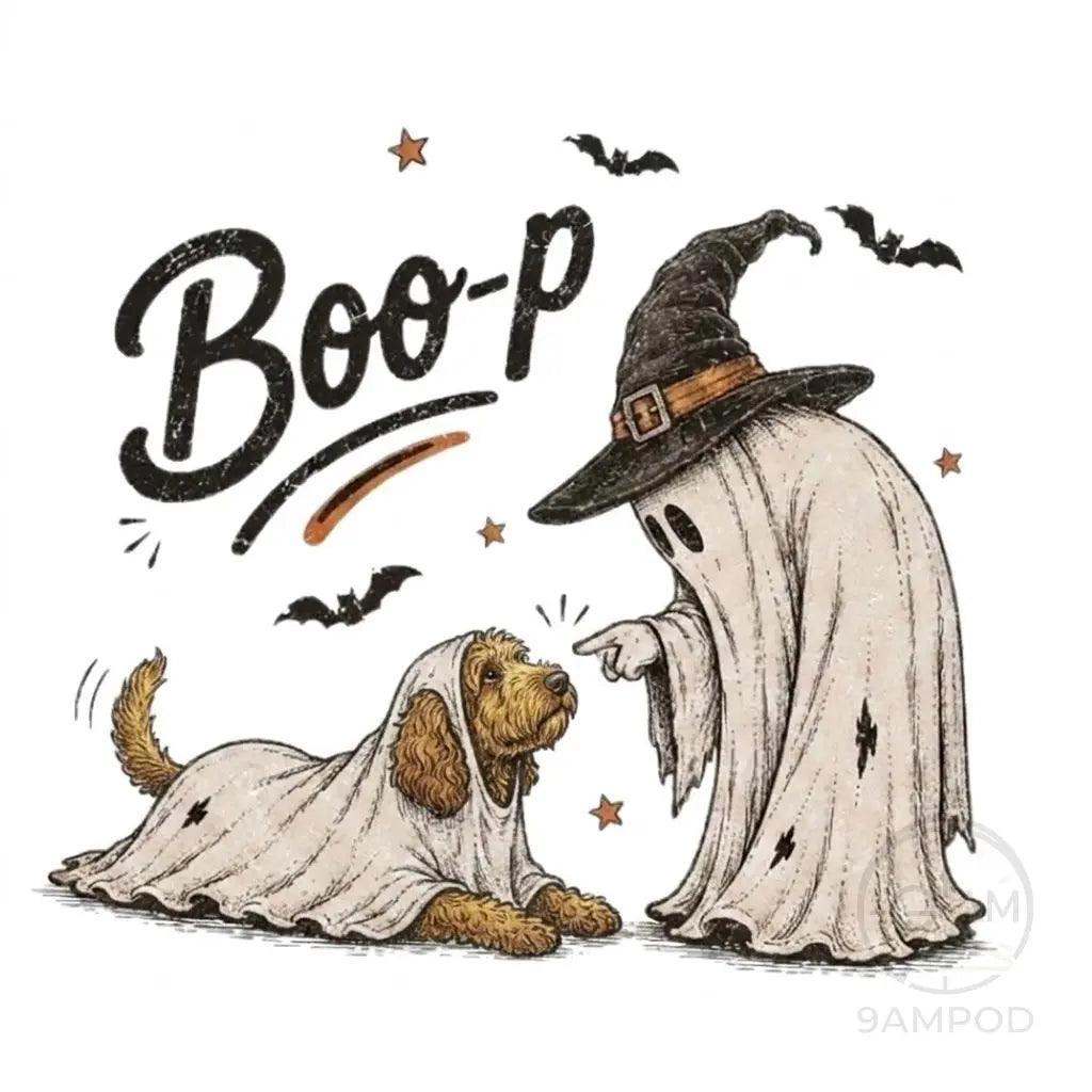 Funny Halloween Dog Mom Boo-p Ghost Dog Comfort Colors Tee