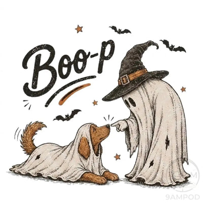 Funny Halloween Dog Mom Boo-p Ghost Dog Comfort Colors Tee