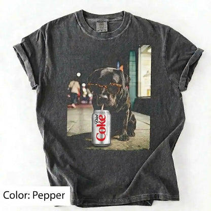 Comfort Colors Dog & Diet Coke Shirt – Funny Custom Dog Breed Tee