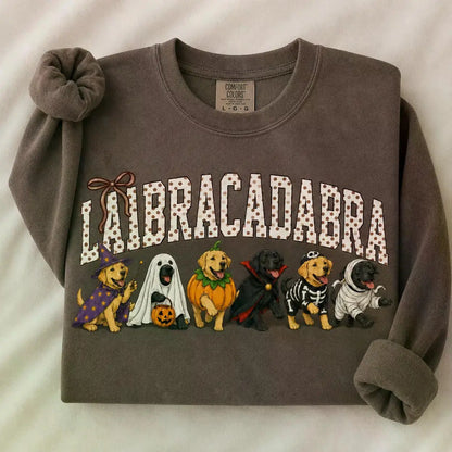 Dark Chocolate 30+ Halloween Dog Breeds Sweatshirt – Spooky Season Dog Mom Crewneck, Cozy Autumn Dog Lover Pullover