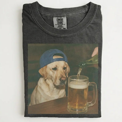 Comfort Colors 50+ Dog Breeds Available Beer Shirt – Vintage 90s Funny Edgy Dog Meme Tee, Unisex Casual Streetwear Gift