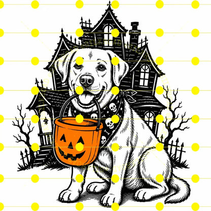 Comfort Colors 50 Dog Breeds Halloween T-Shirt Moss Pumpkin Candy Bucket Tee