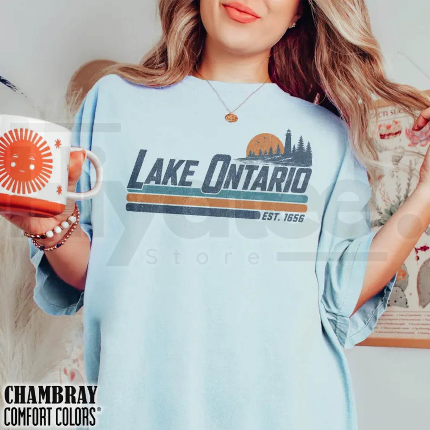 Lake Ontario Great Lakes Shirt Vintage Quiet Activism Comfort Colors Tee - Hiyatee