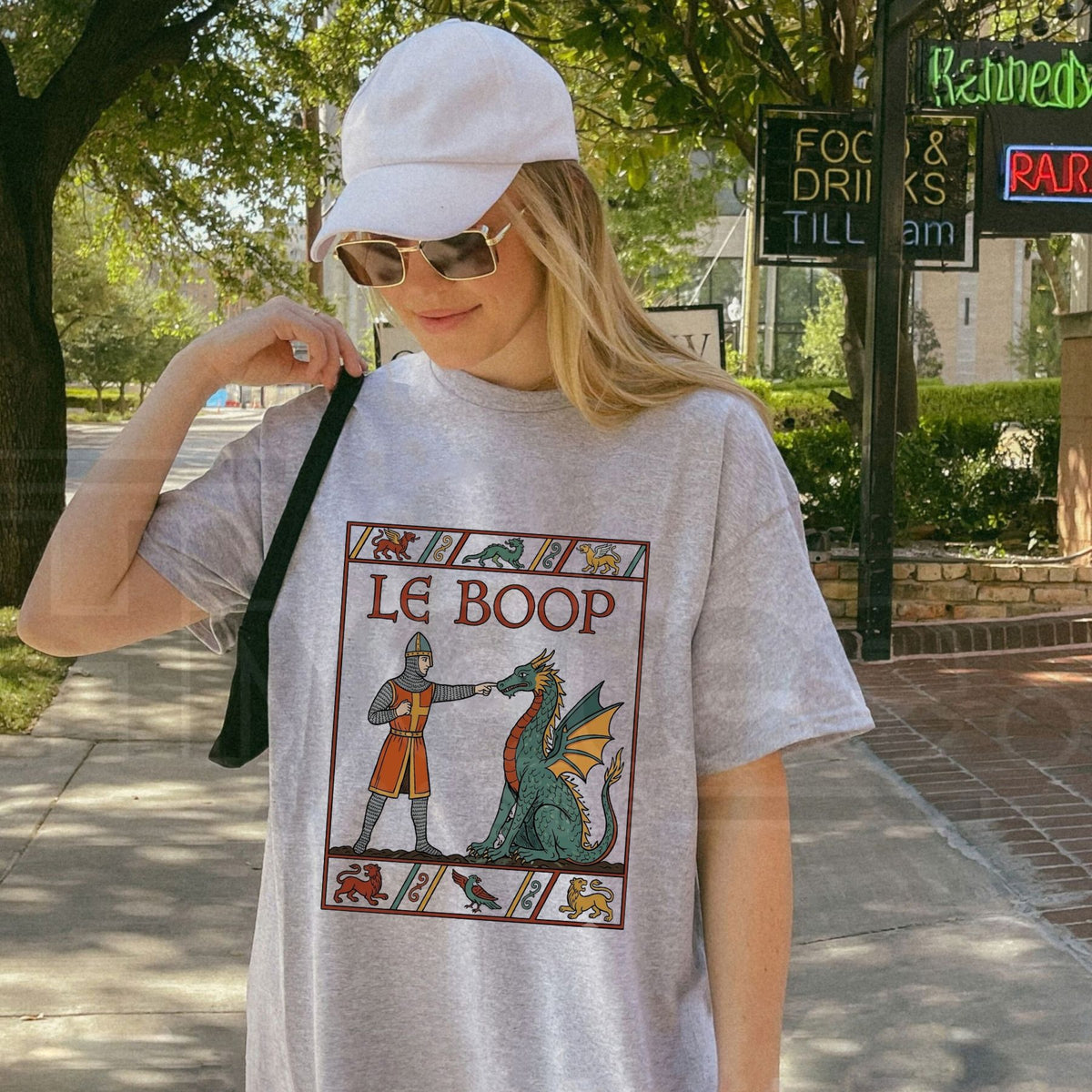 Le Boop Medieval Fantasy T-Shirt – Funny Dragon Knight Graphic Tee for Book Lovers - Hiyatee