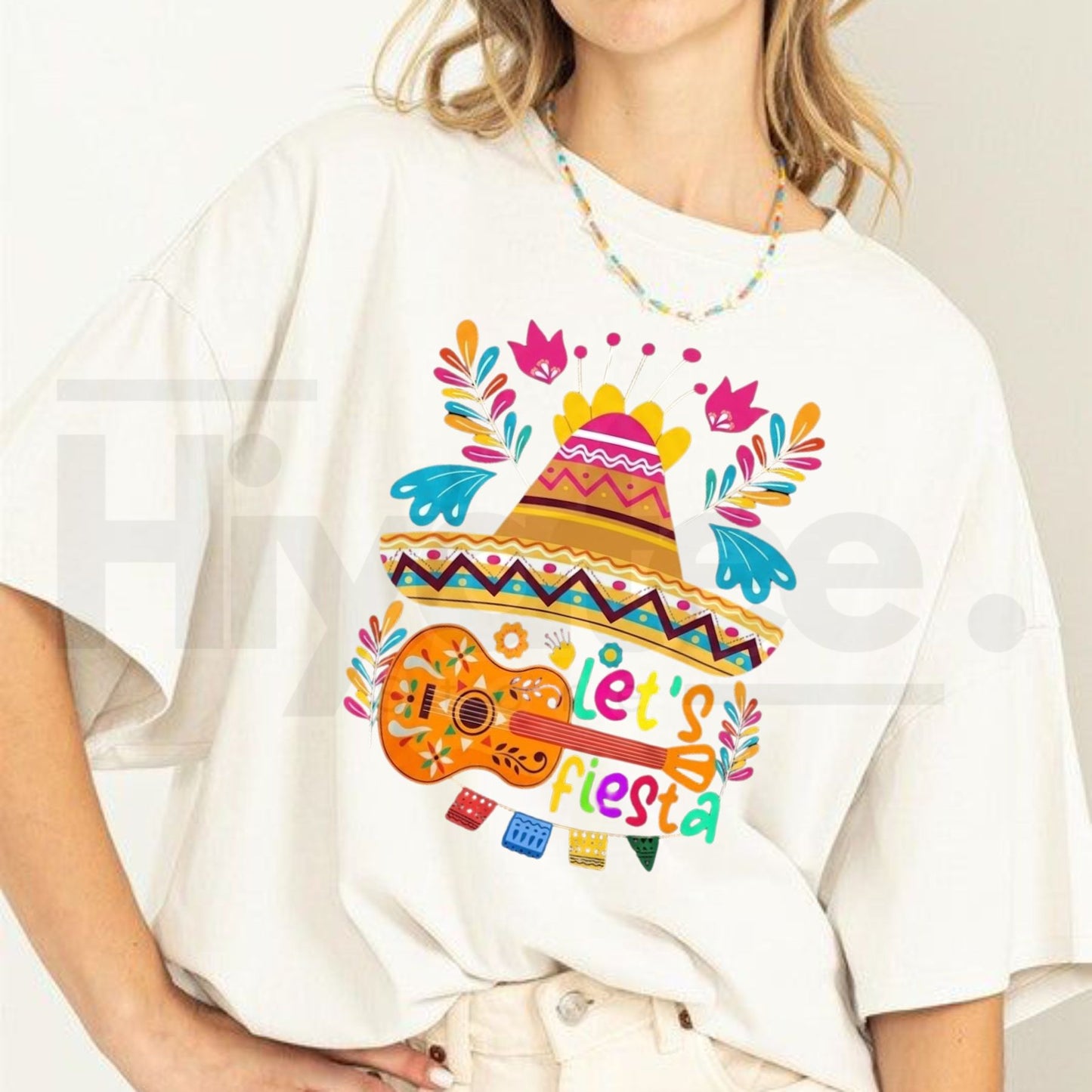"Let’s Fiesta" – Vibrant Cinco de Mayo Mexican Celebration Top - Hiyatee