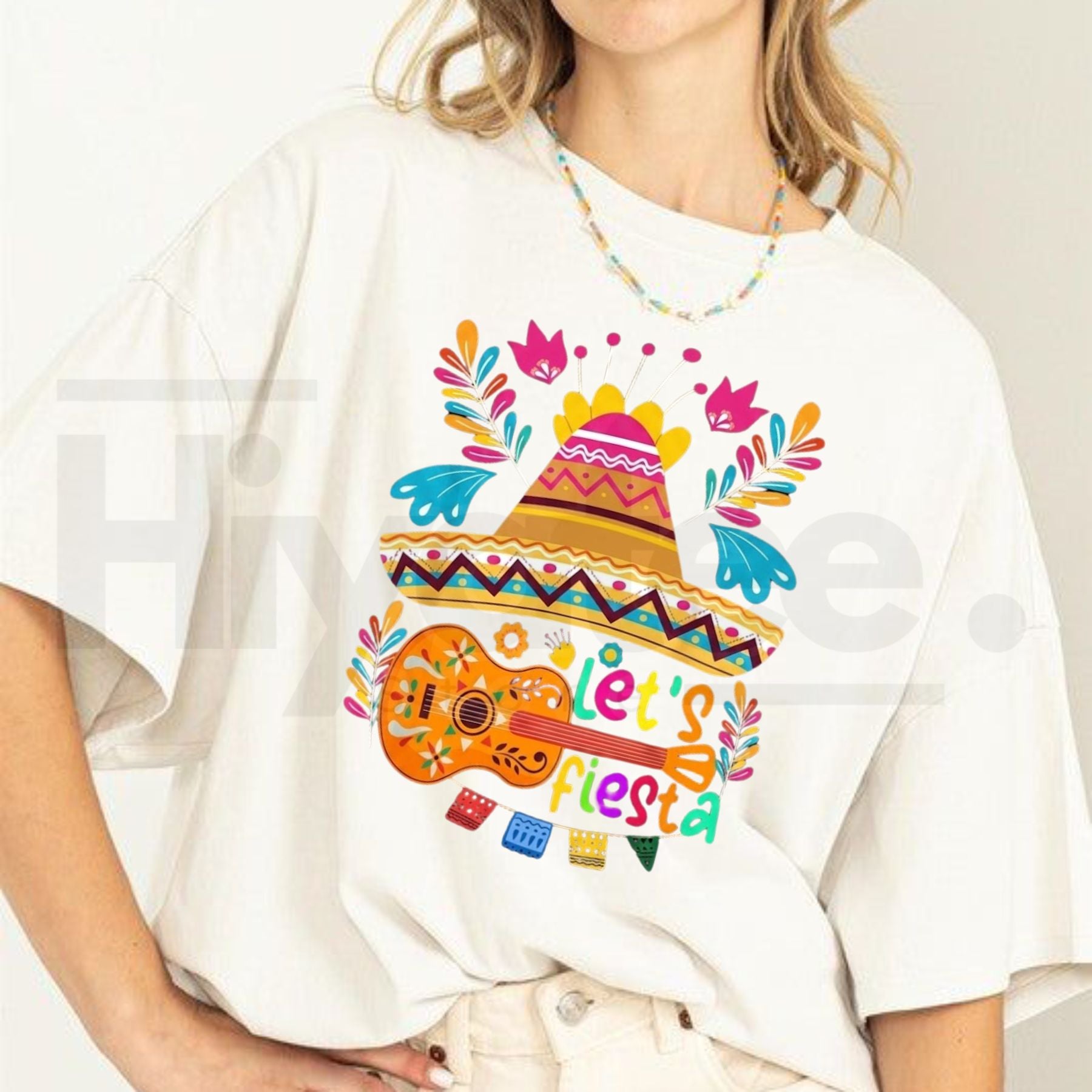 "Let’s Fiesta" – Vibrant Cinco de Mayo Mexican Celebration Top - Hiyatee